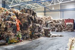 Image: Pressed plastic bales in the modern hazardous waste processing plant; Copyright: hiv360