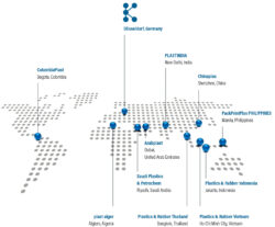 map of the world - K events abroad